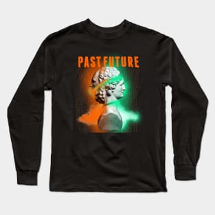 Janus Mythology Vaporwave Orange and Green Sea Long Sleeve T-Shirt